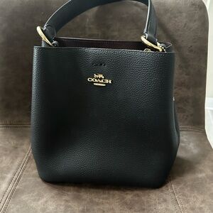 Coach Black Leather Women's Bucket Bag